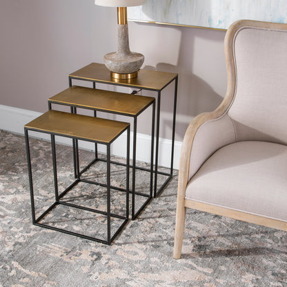 Uttermost Coreene Gold Nesting Tables Set/3 25050