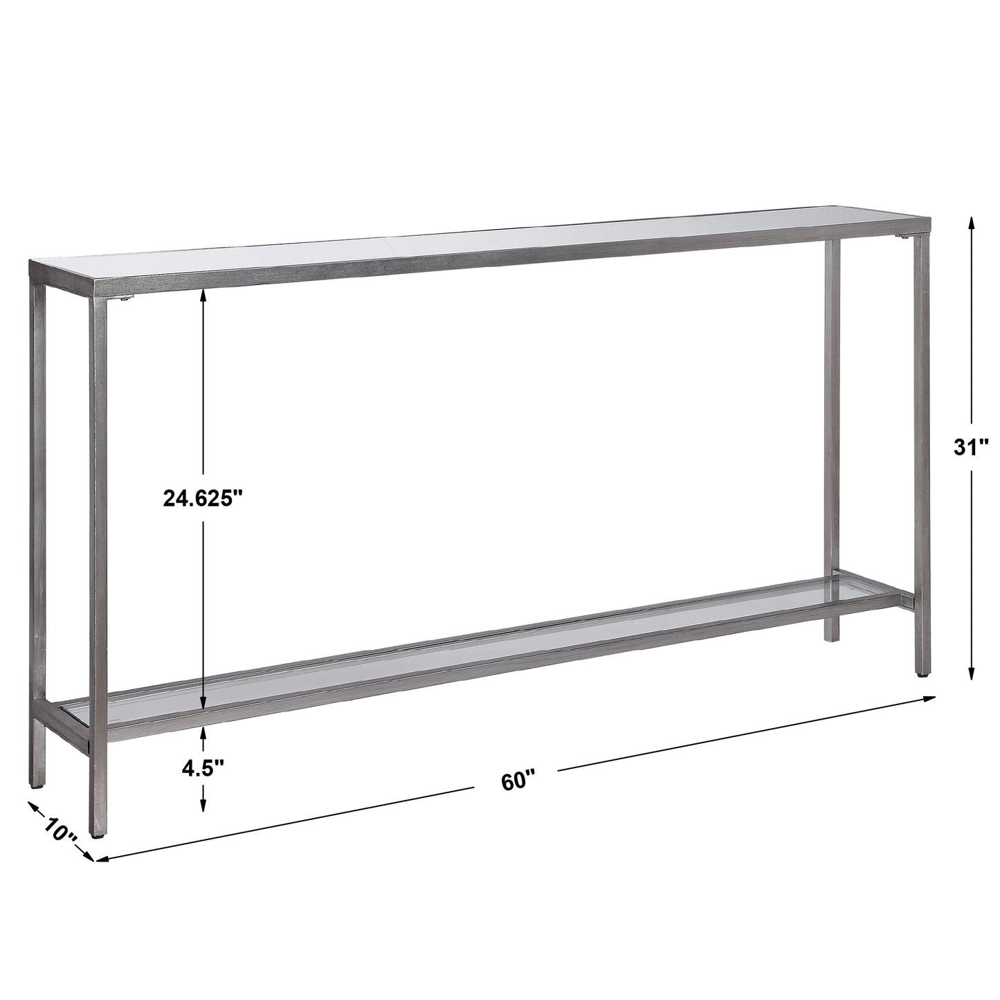 Uttermost Hayley Silver Console Table 24913