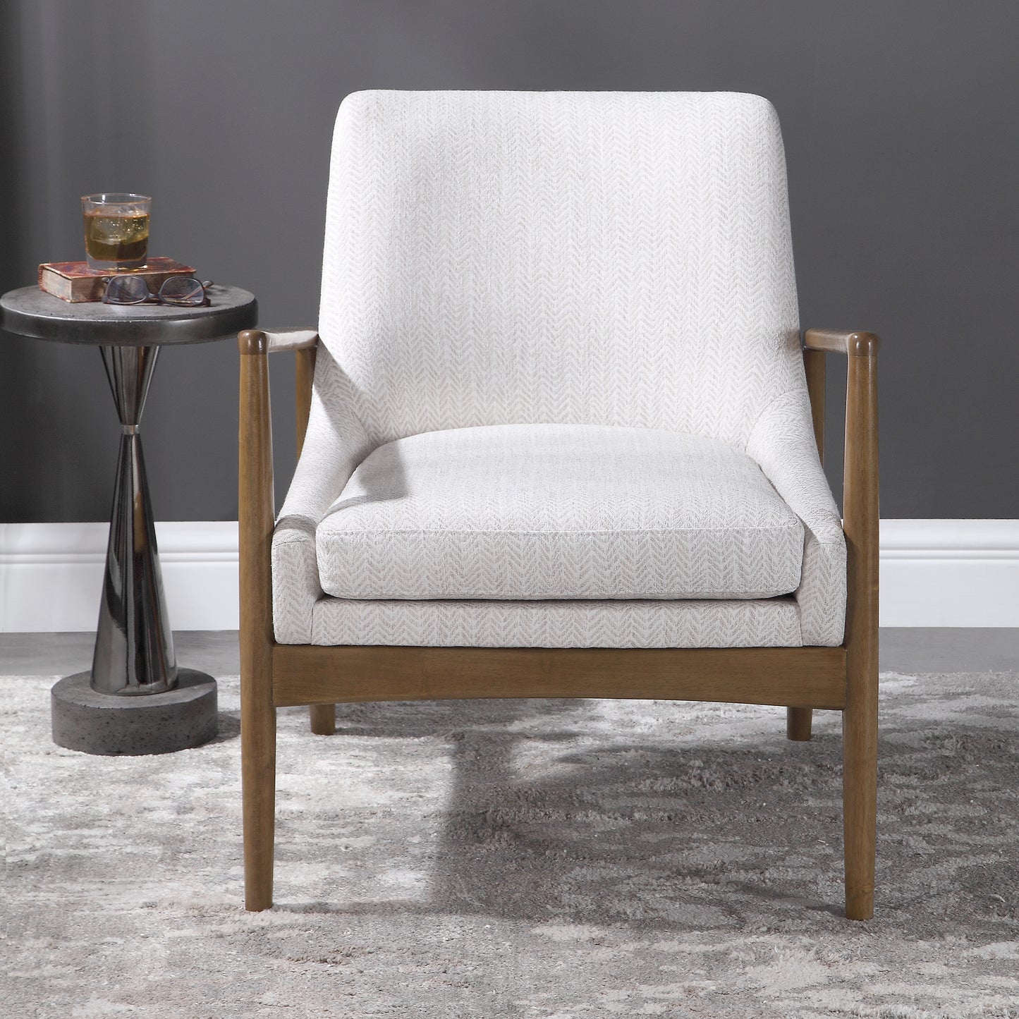 Uttermost Bev White Accent Chair 23519