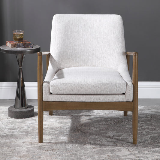 Uttermost Bev White Accent Chair 23519