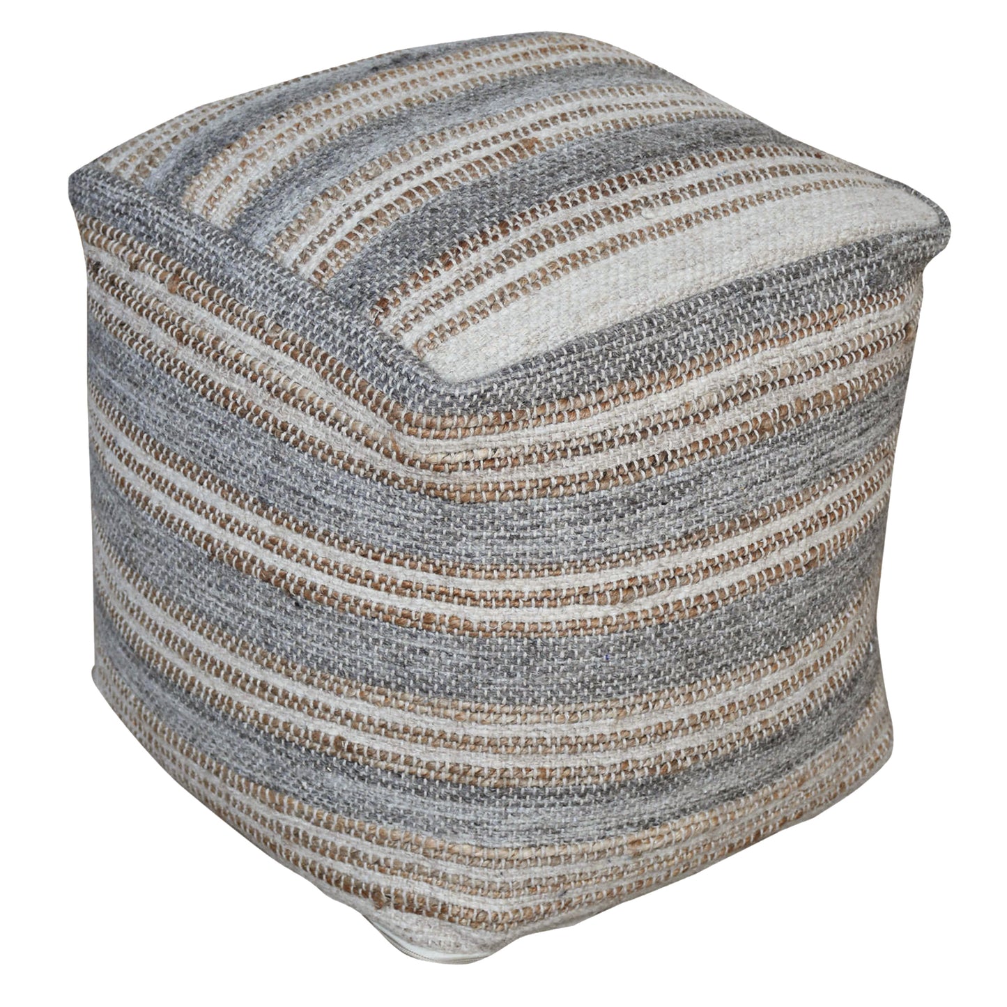 Uttermost Mesick Handwoven Gray Pouf 23967