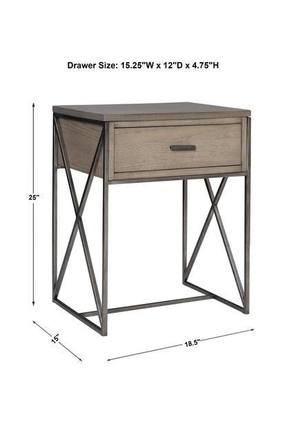 Uttermost Cartwright Gray Side Table 25367