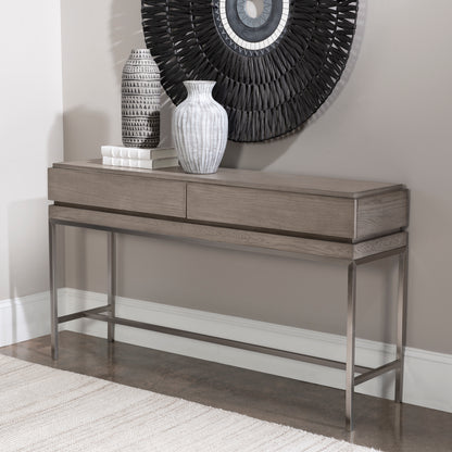 Uttermost Kamala Gray Oak Console Table 25373