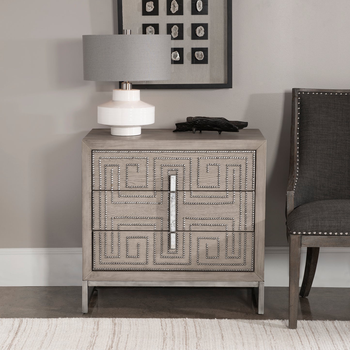 Uttermost Devya Gray Oak Accent Chest 25369