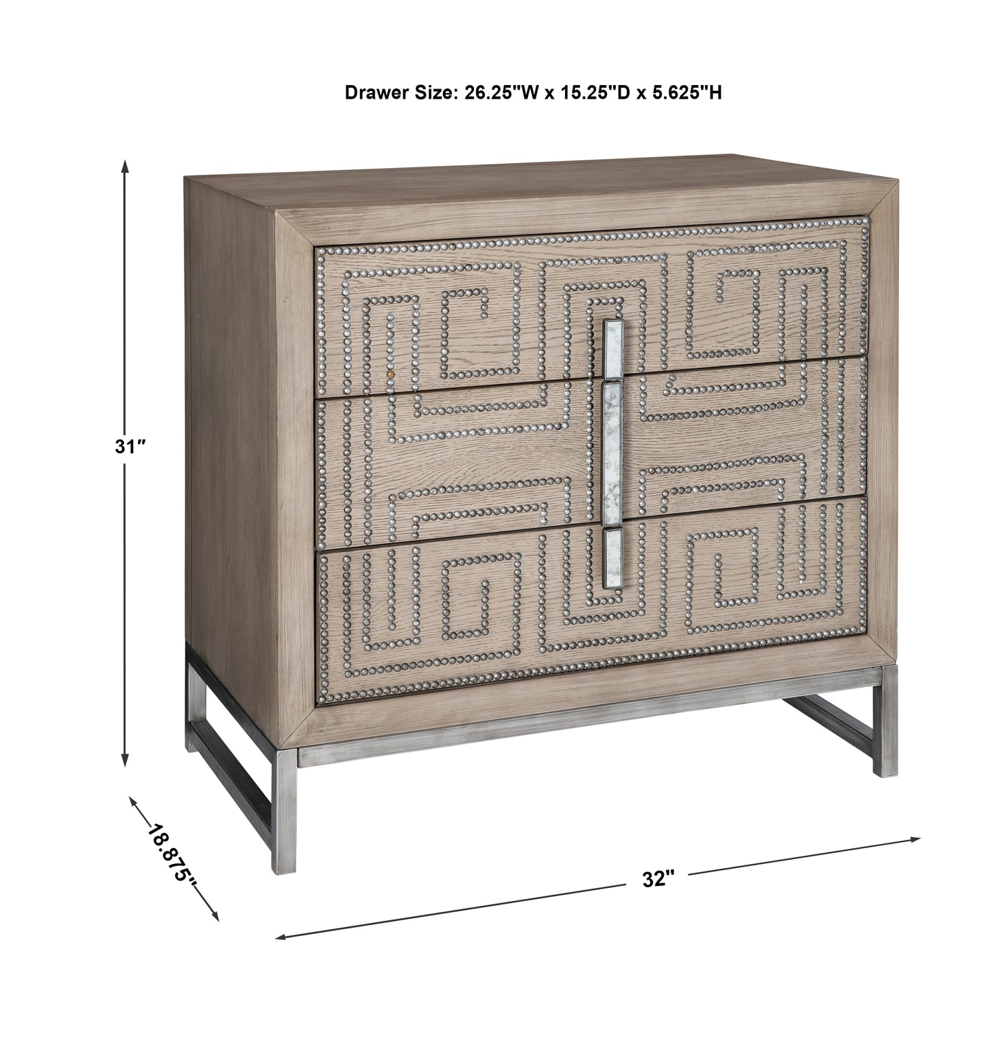 Uttermost Devya Gray Oak Accent Chest 25369