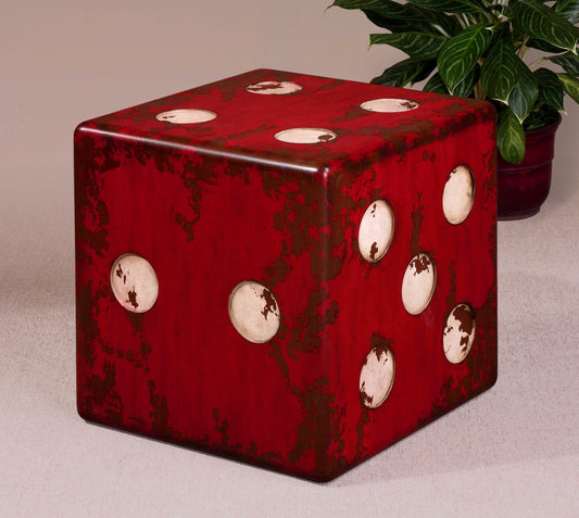 Uttermost Dice Red Accent Table 24168