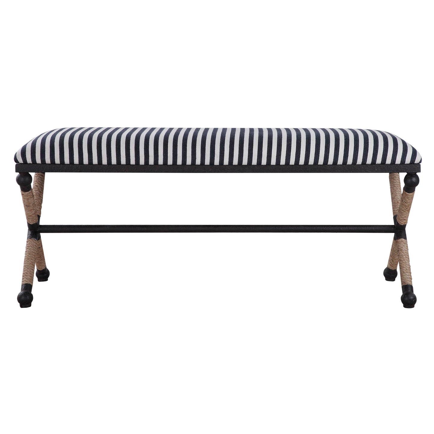 Uttermost Braddock Striped Bench 23527