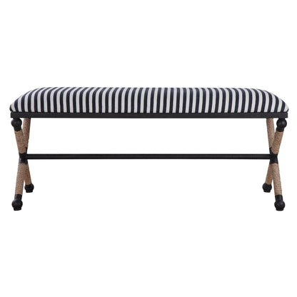 Uttermost Braddock Striped Bench 23527