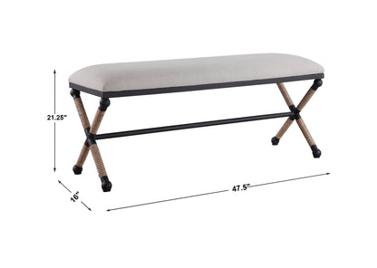 Uttermost Firth Oatmeal Bench 23528