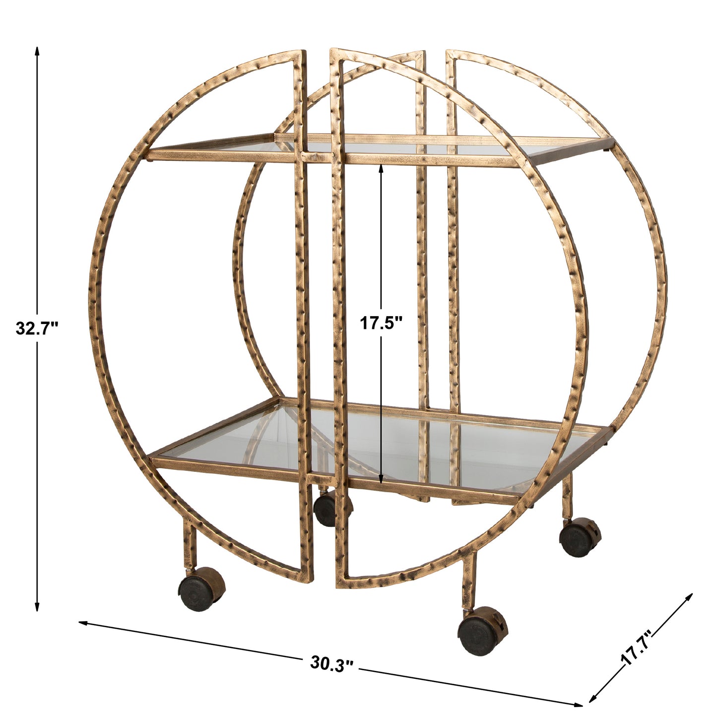 Uttermost Zelina Gold Bar Cart 25065