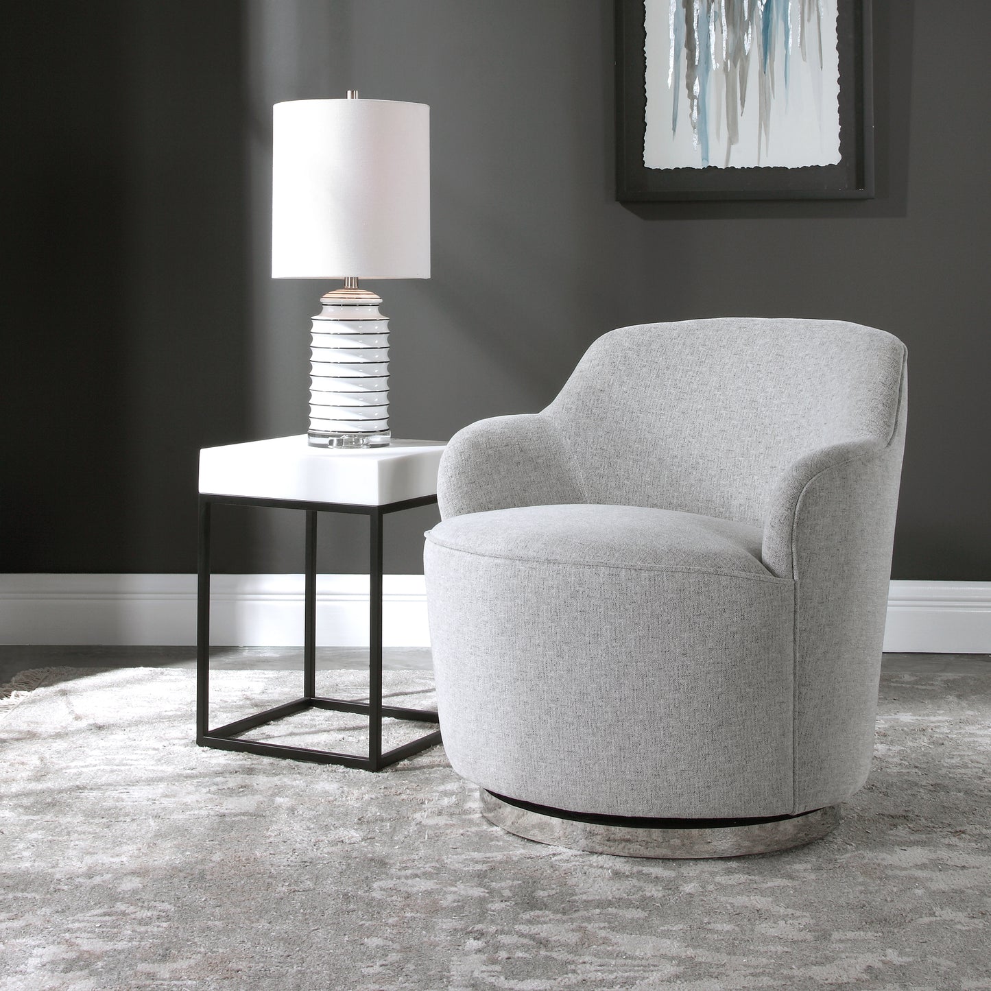 Uttermost Hobart Casual Swivel Chair 23529