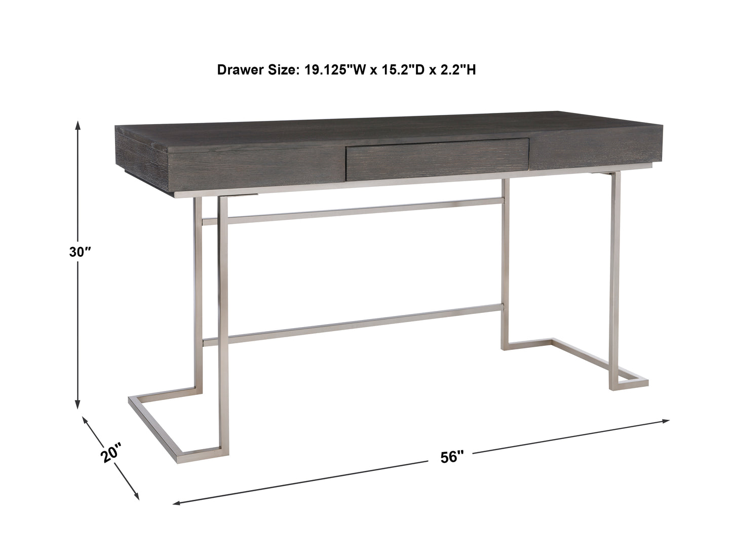 Uttermost Claude Modern Oak Desk 25380