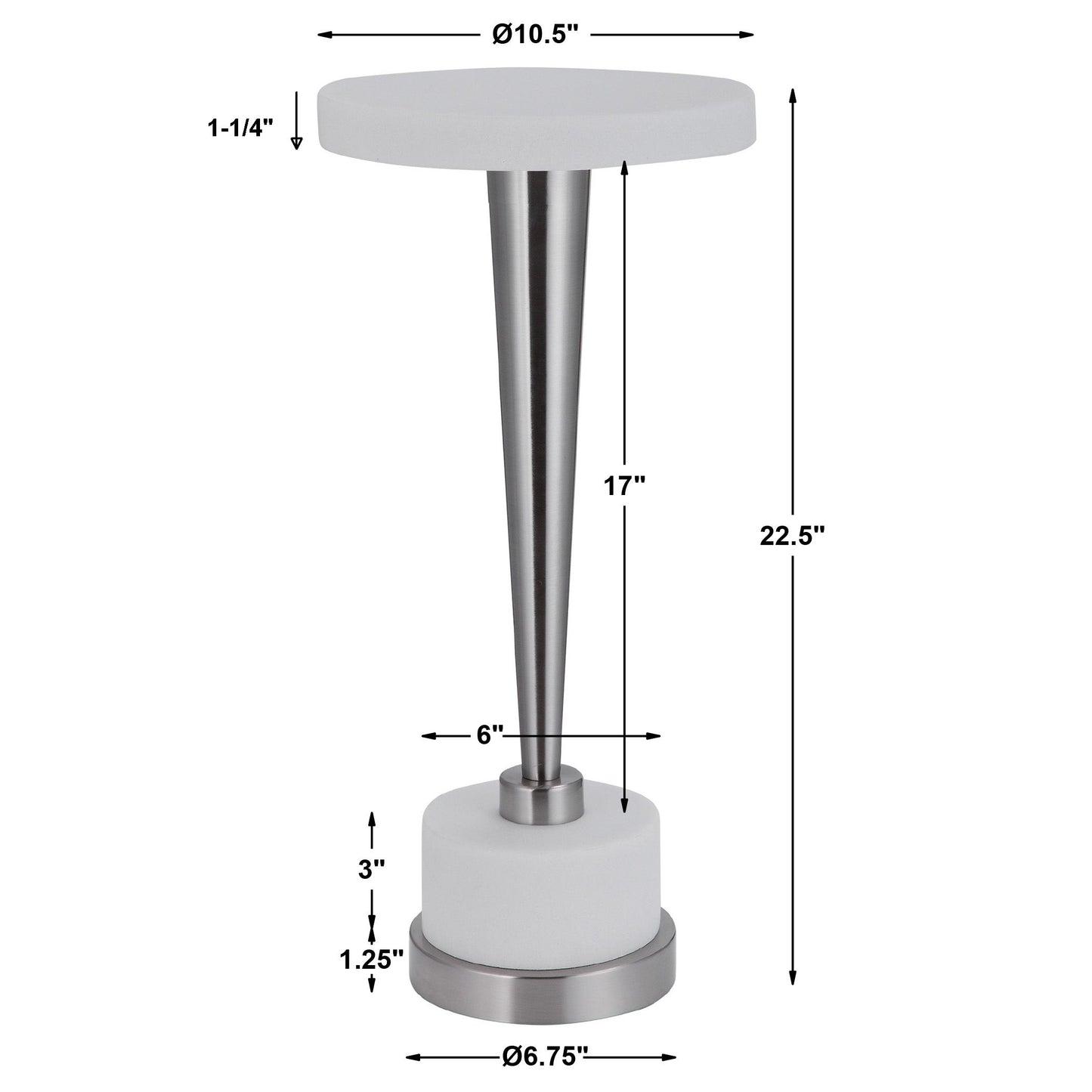 Uttermost Masika White Drink Table 24956