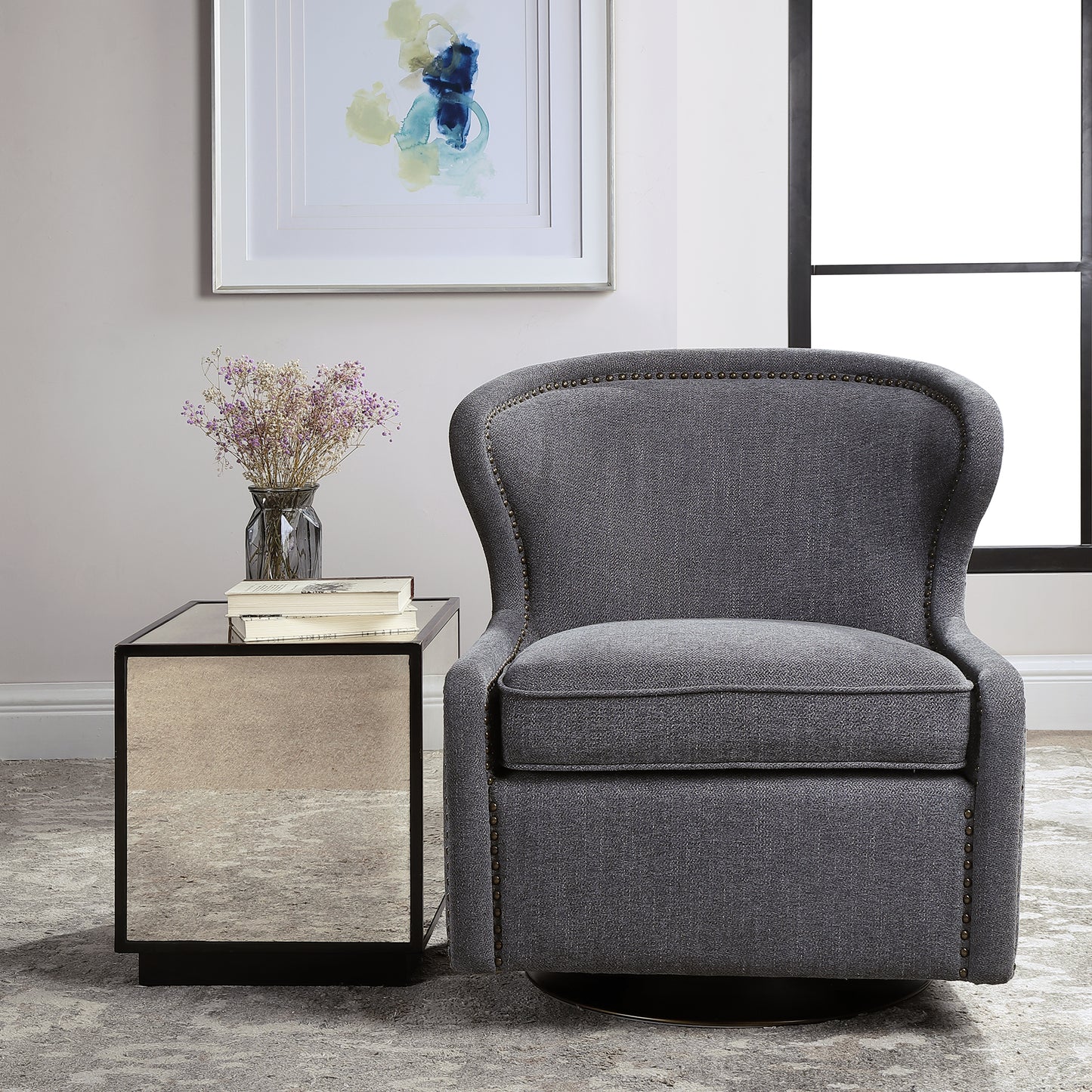 Uttermost Biscay Swivel Chair 23560