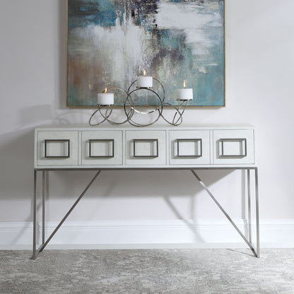 Uttermost Abaya White Console Table 24954