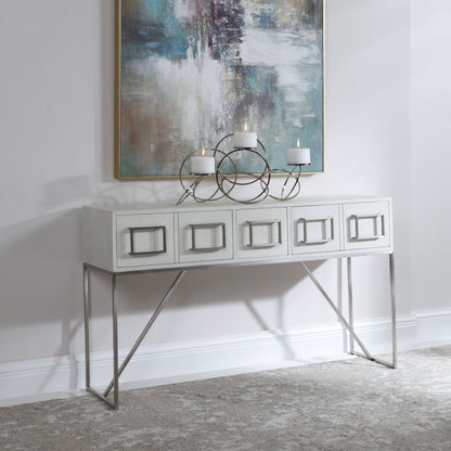 Uttermost Abaya White Console Table 24954