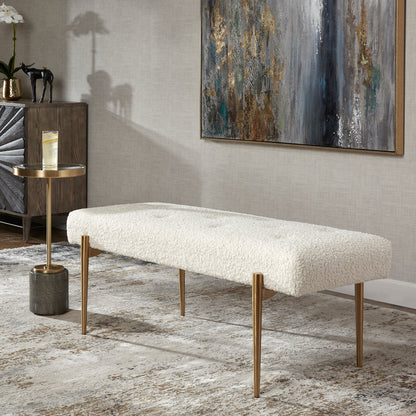 Uttermost Olivier White Bench 23572