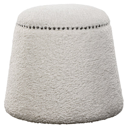 Uttermost Gumdrop White Ottoman  23574