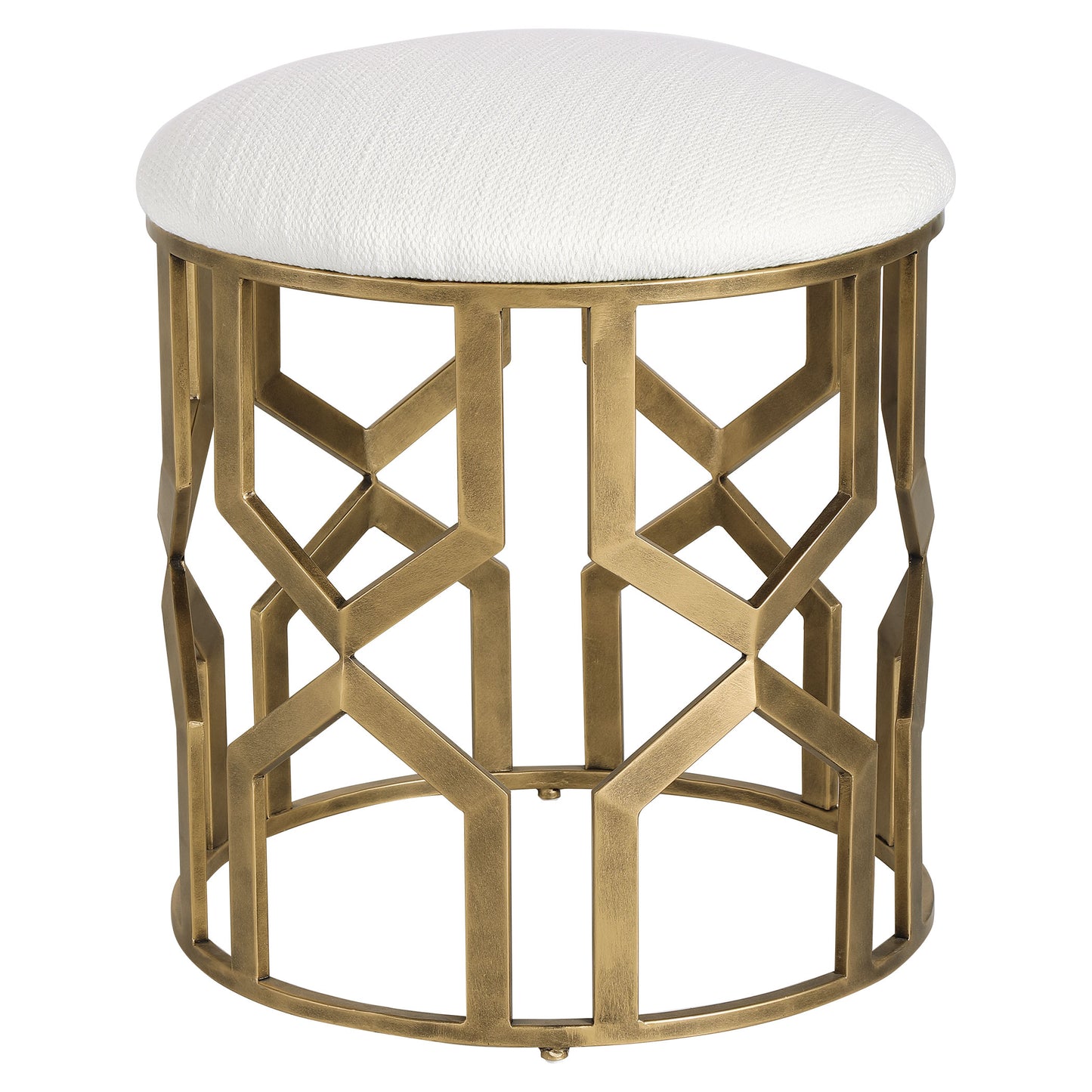 Uttermost Trellis Geometric Accent Stool 23579