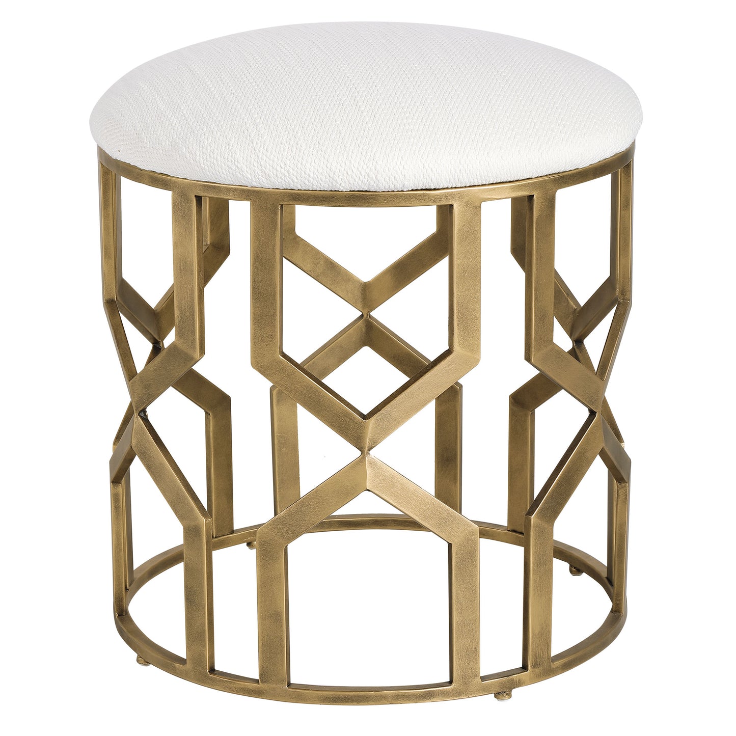 Uttermost Trellis Geometric Accent Stool 23579