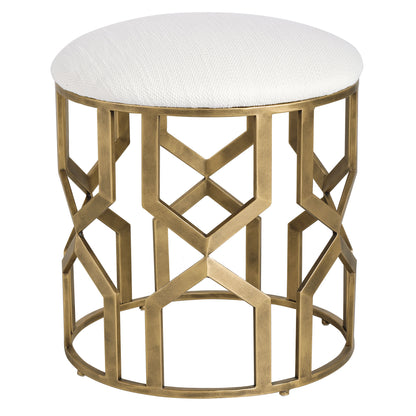 Uttermost Trellis Geometric Accent Stool 23579