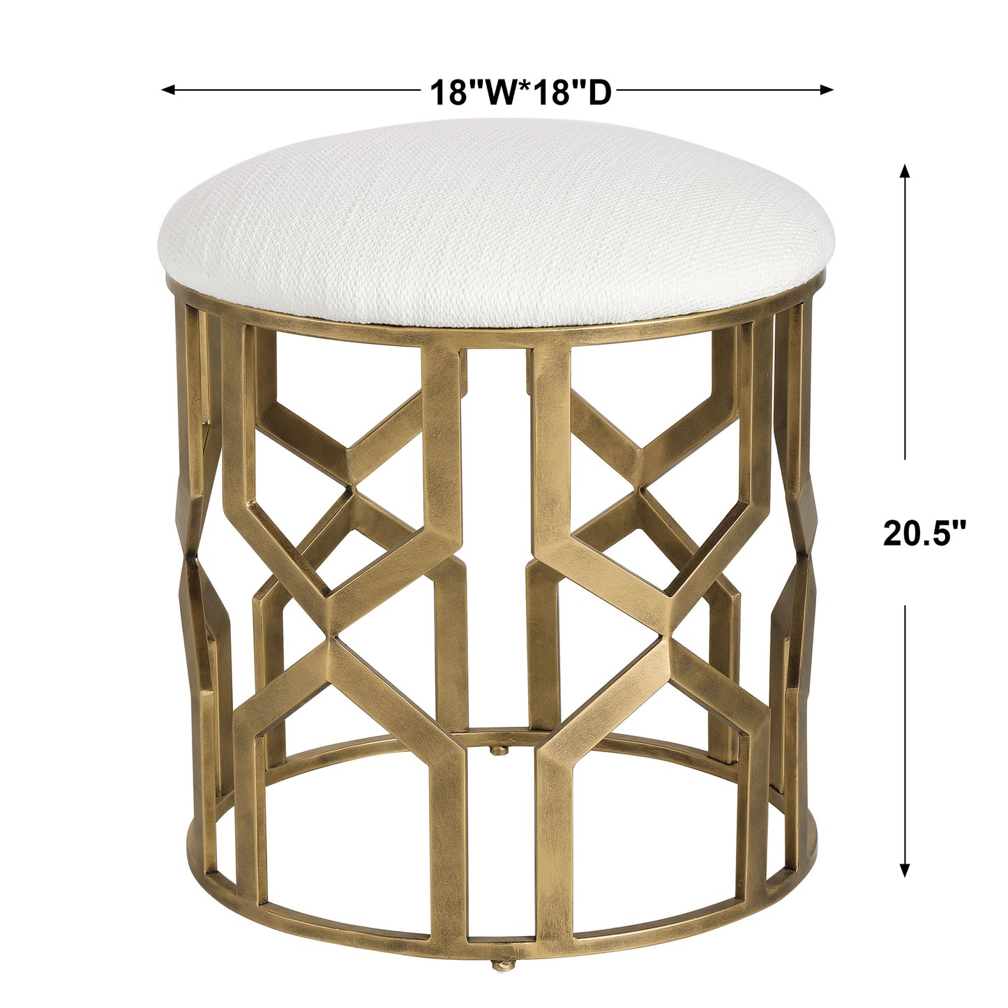 Uttermost Trellis Geometric Accent Stool 23579