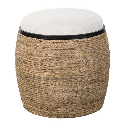 Uttermost Island Straw Accent Stool 23582