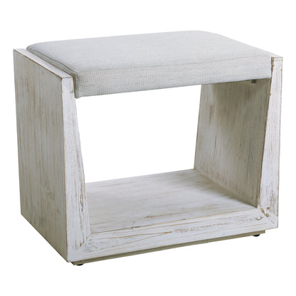 Uttermost Cabana White Small Bench 23581