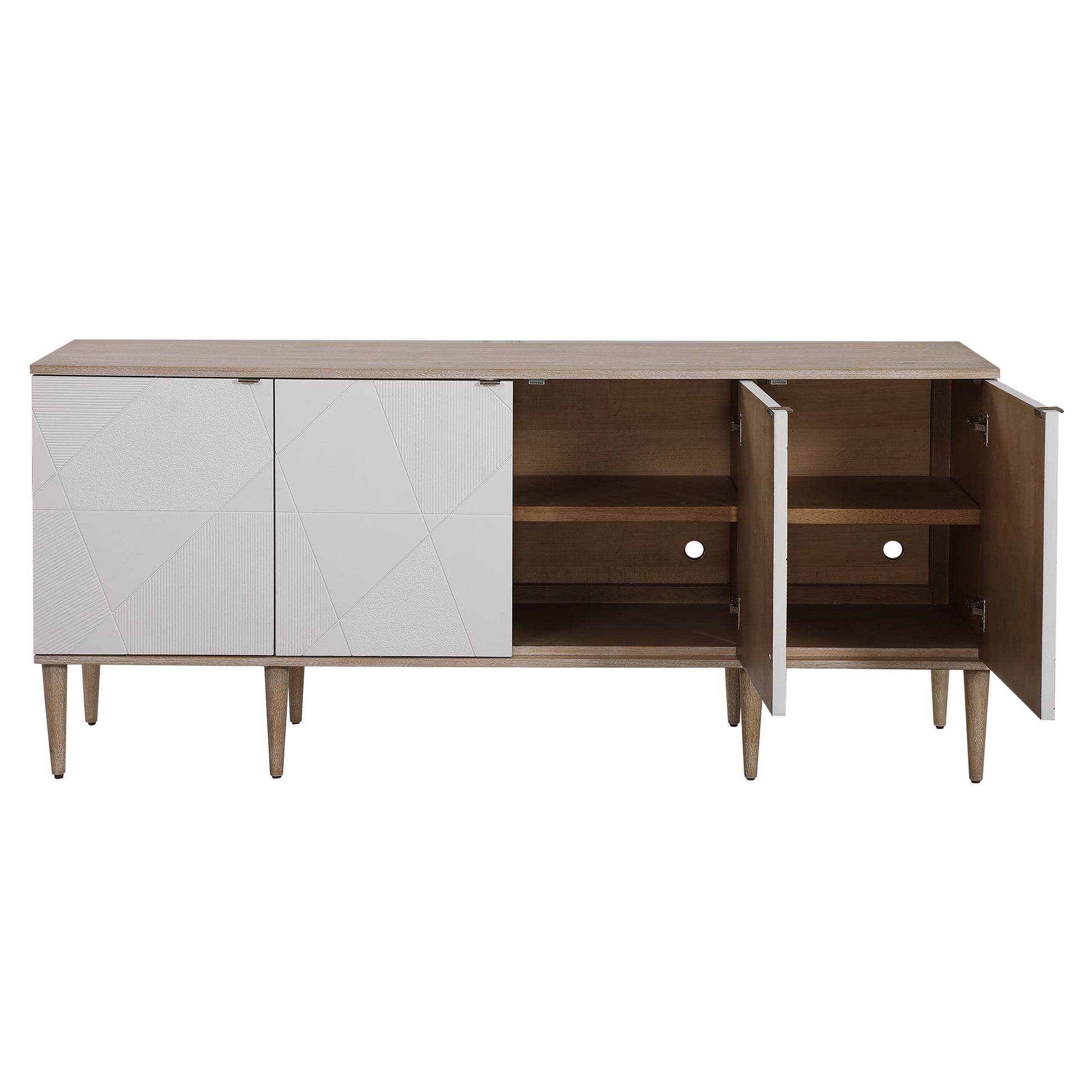 Uttermost Tightrope 4 Door Modern Sideboard Cabinet 25101