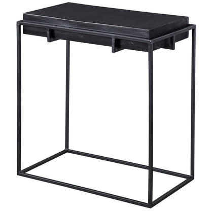 Uttermost Telone Modern Black Side Table 25106