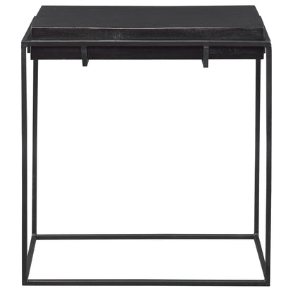 Uttermost Telone Modern Black Side Table 25106