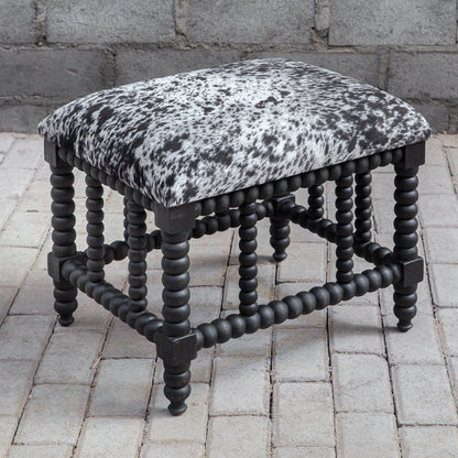 Uttermost Rancho Faux Cow Hide Small Bench 23589