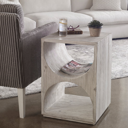 Uttermost Hans White Side Table 24969