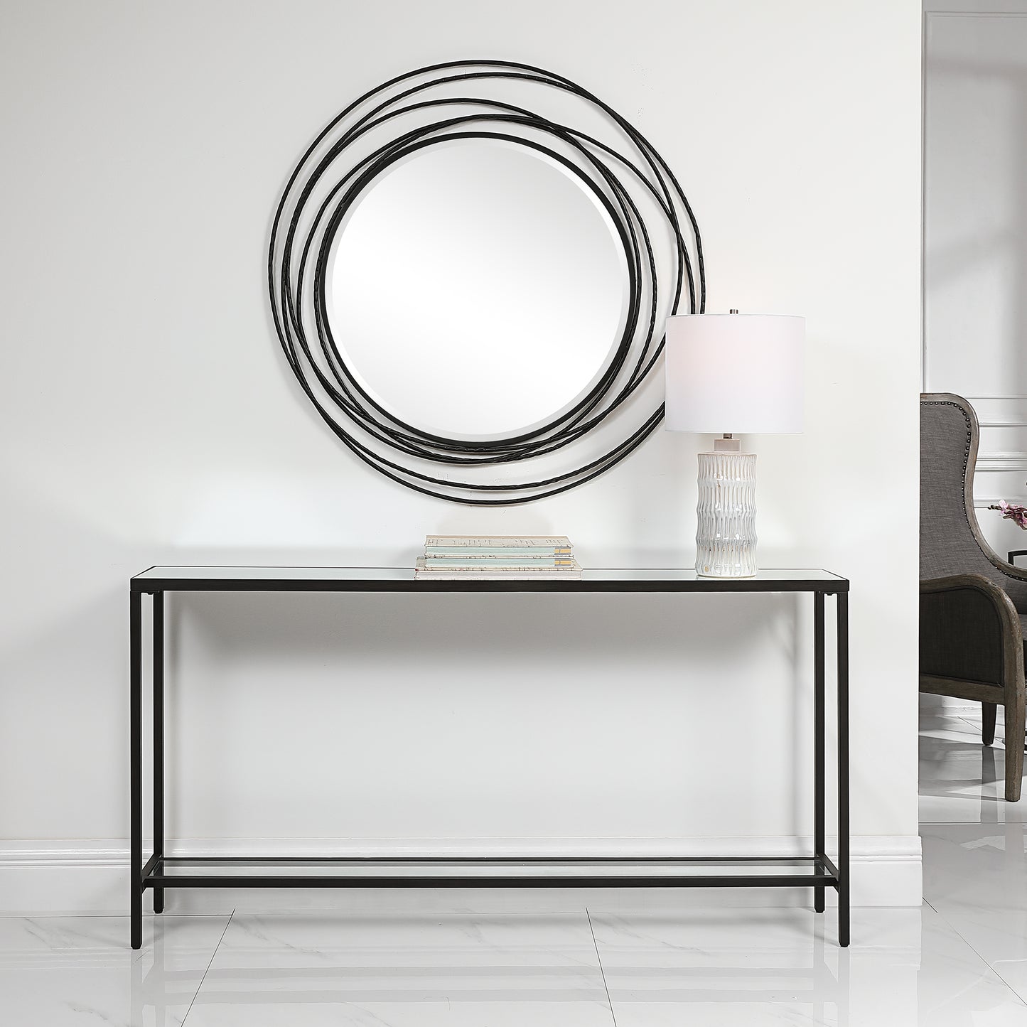 Uttermost Hayley Black Console Table 24997