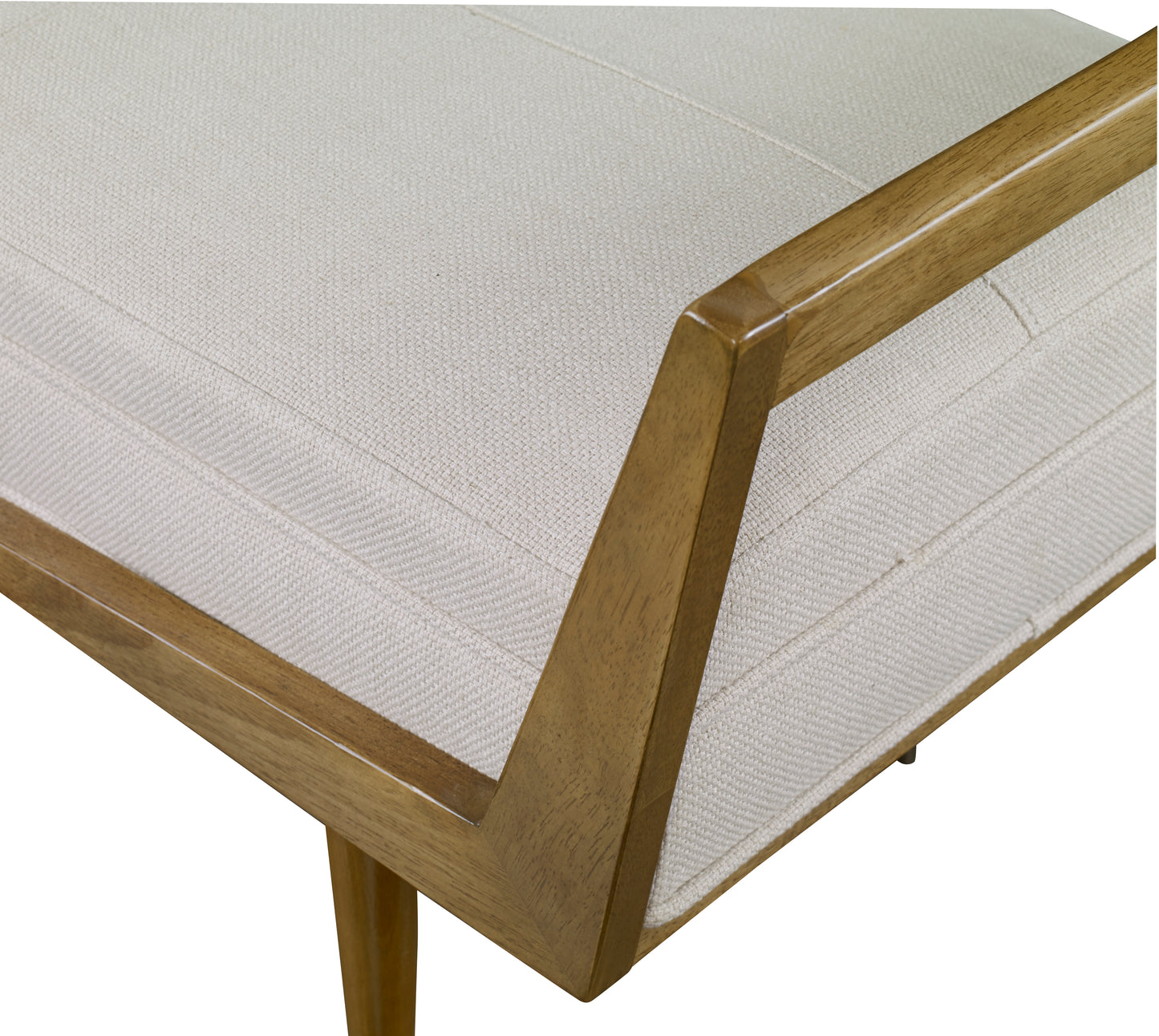 Uttermost Waylon Modern Ivory Bench 23592