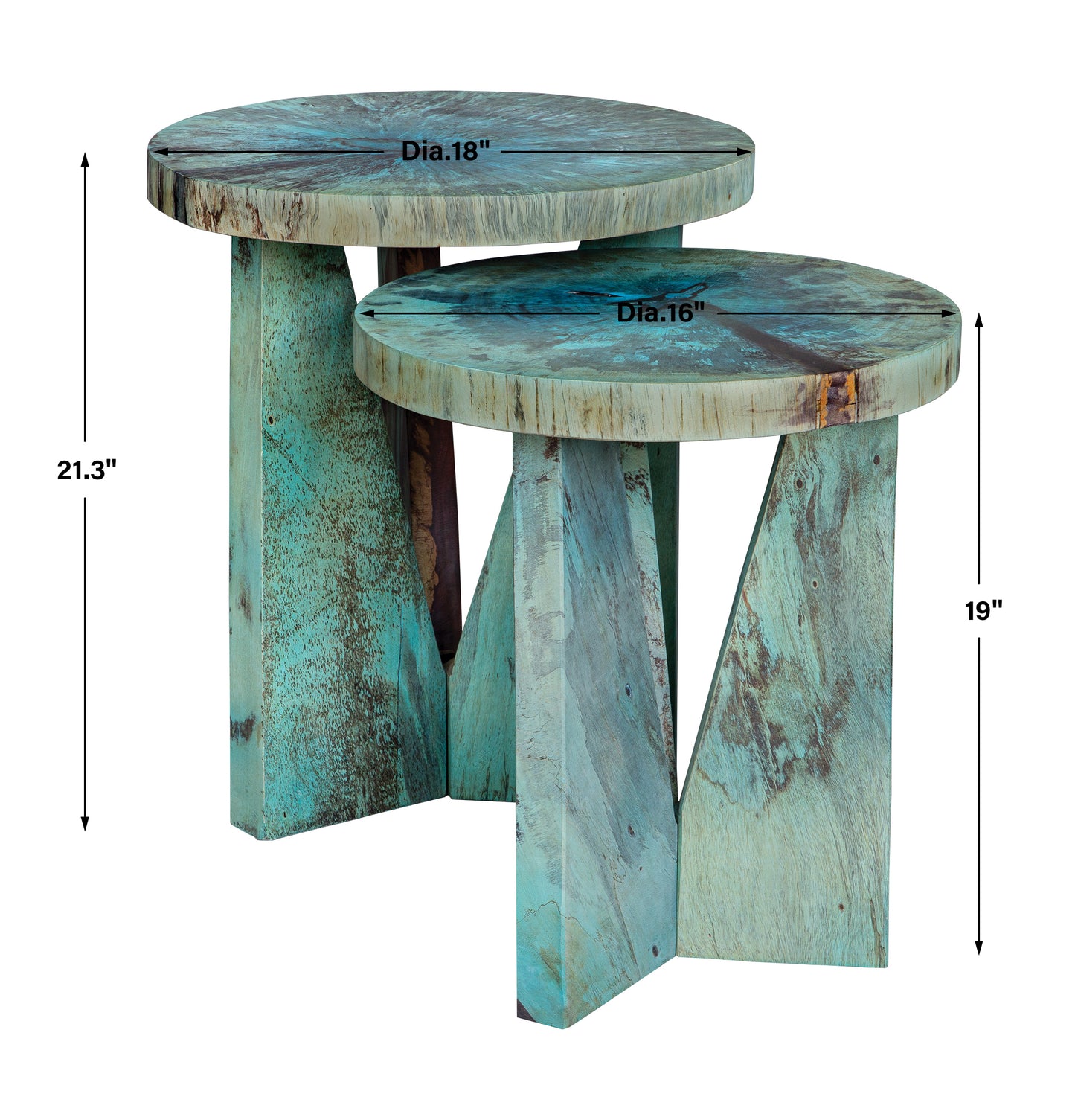 Uttermost Nadette Blue Nesting Tables, S/2 25497