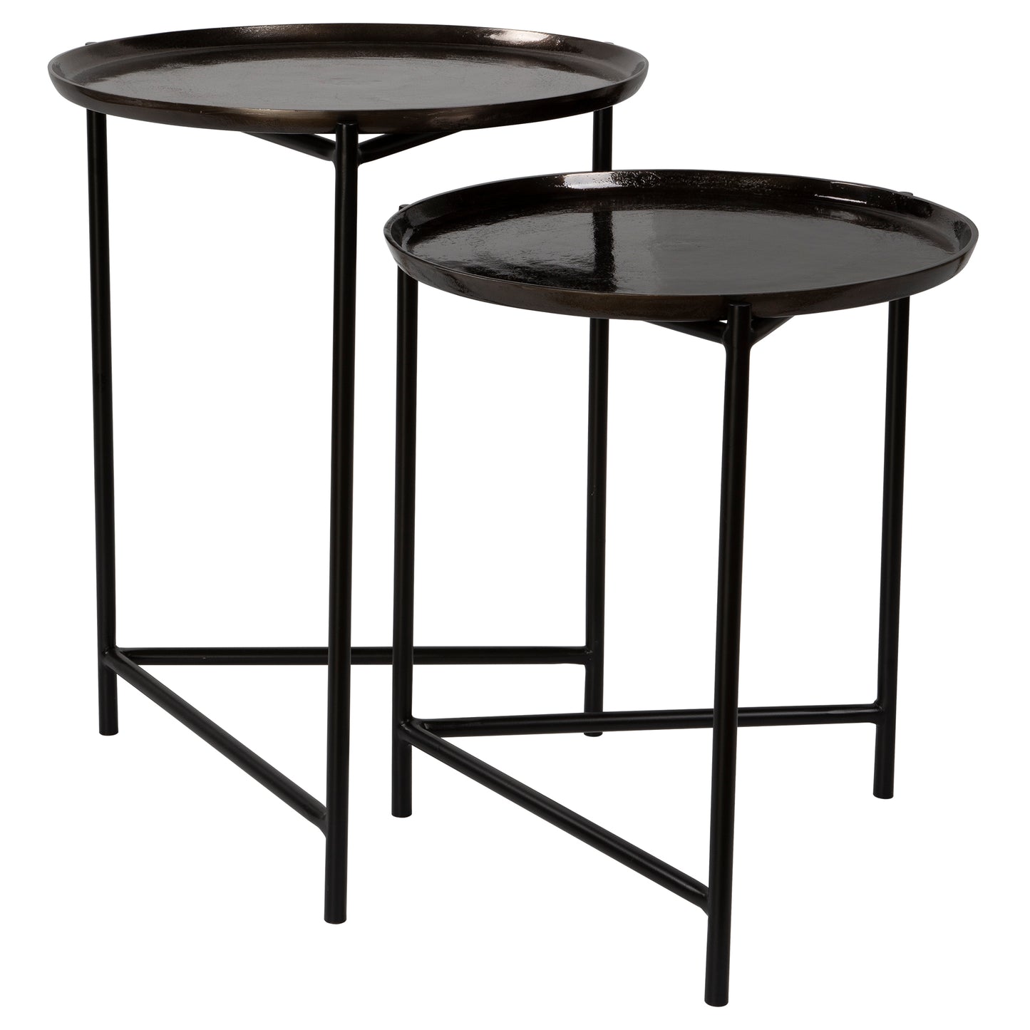 Uttermost Burnett Dark Nickel Nesting Tables, S/2 25151