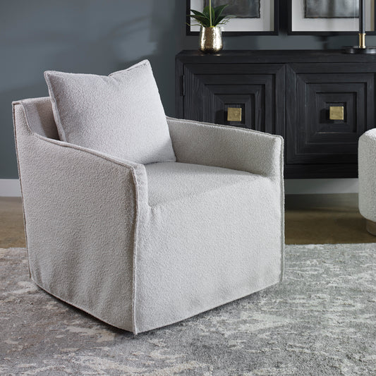 Uttermost Welland Gray Swivel Chair 23658