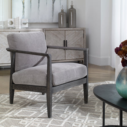 Uttermost Brunei Modern Gray Accent Chair 23657