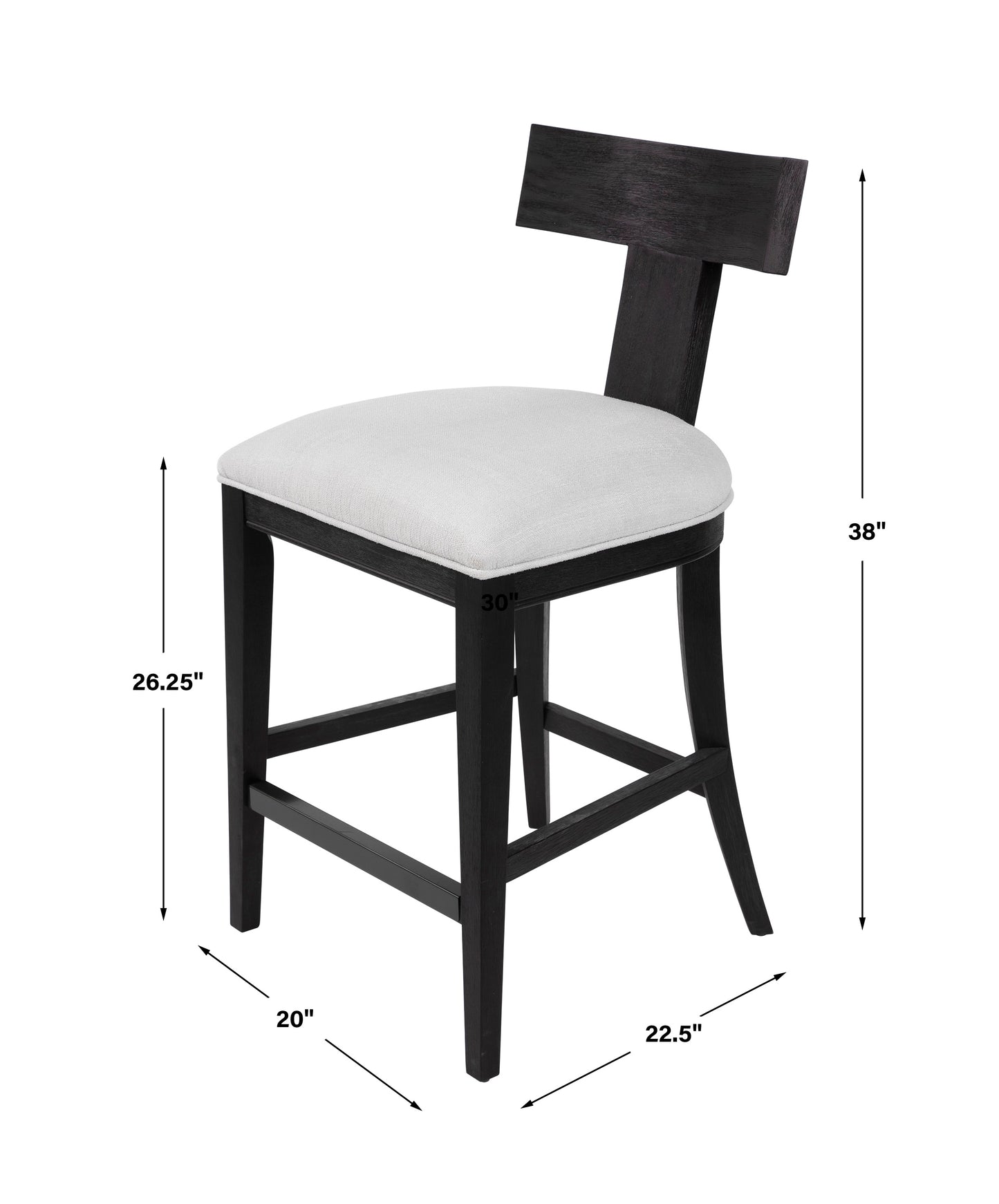 Uttermost Idris Modern Wood Counter Stool 23664