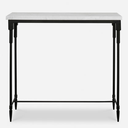 Uttermost Bourges White Marble Console Table 25165