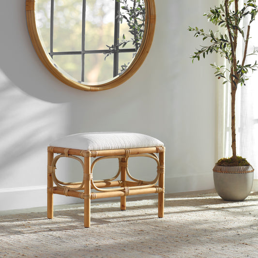 Uttermost Laguna Small White Bench 23668