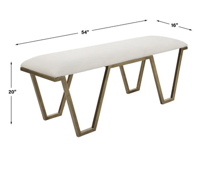 Uttermost Farrah Geometric Bench 23676