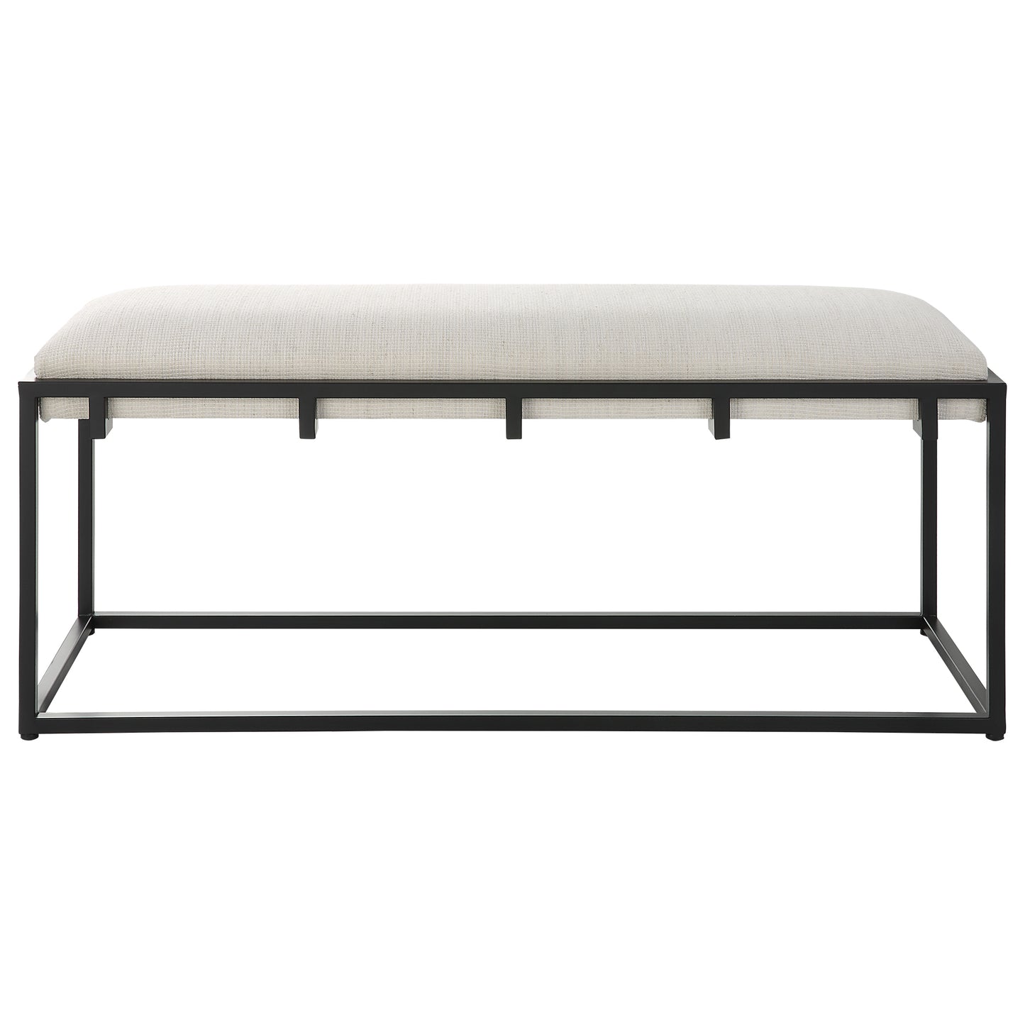 Uttermost Paradox Iron & Fabric Bench 23674