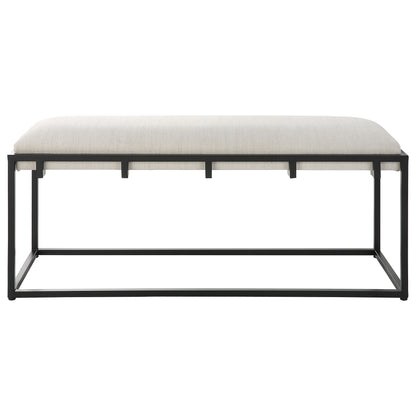 Uttermost Paradox Iron & Fabric Bench 23674