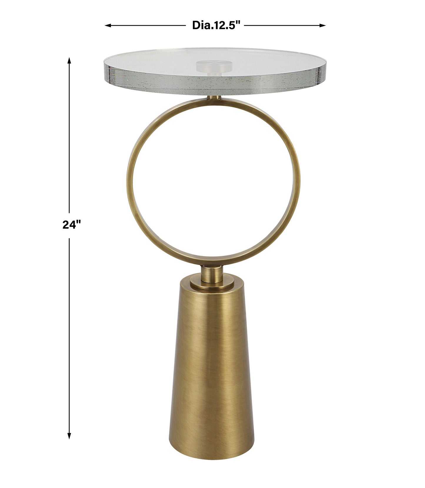 Uttermost Ringlet Brass Accent Table 25178