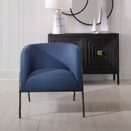 Uttermost Jacobsen Denim Barrel Chair 23683