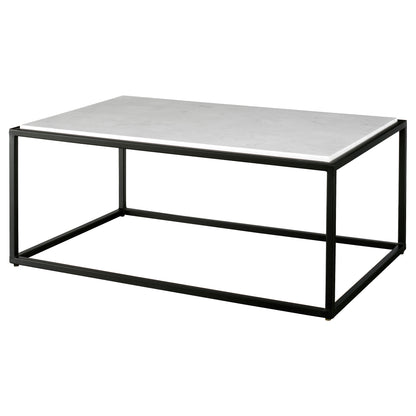 Uttermost Vola Modern White Marble Coffee Table 25191