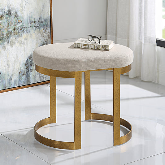 Uttermost Infinity Gold Accent Stool 23698