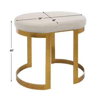 Uttermost Infinity Gold Accent Stool 23698